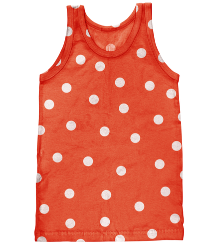 spotty red and white nylon shirt